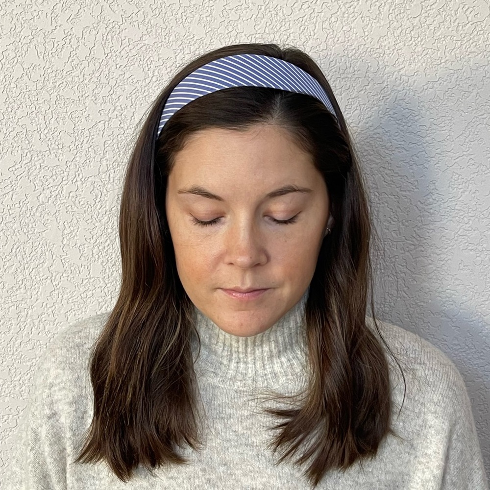 NWOT J. Crew blue and white stripe headband